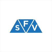 fsv triangolo forma logo design su bianca sfondo. fsv creativo iniziali lettera logo concetto. vettore