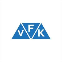 fvk triangolo forma logo design su bianca sfondo. fvk creativo iniziali lettera logo concetto. vettore