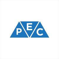 epc triangolo forma logo design su bianca sfondo. epc creativo iniziali lettera logo concetto. vettore