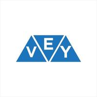 evy triangolo forma logo design su bianca sfondo. evy creativo iniziali lettera logo concetto. vettore
