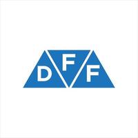 fdf triangolo forma logo design su bianca sfondo. fdf creativo iniziali lettera logo concetto. vettore