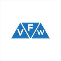 fvw triangolo forma logo design su bianca sfondo. fvw creativo iniziali lettera logo concetto. vettore
