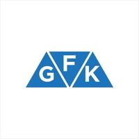 fgk triangolo forma logo design su bianca sfondo. fgk creativo iniziali lettera logo concetto. vettore