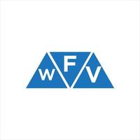 fwv triangolo forma logo design su bianca sfondo. fwv creativo iniziali lettera logo concetto. vettore