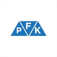 fpk triangolo forma logo design su bianca sfondo. fpk creativo iniziali lettera logo concetto. vettore