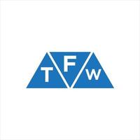 ftw triangolo forma logo design su bianca sfondo. ftw creativo iniziali lettera logo concetto. vettore