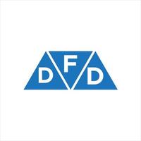 fdd triangolo forma logo design su bianca sfondo. fdd creativo iniziali lettera logo concetto. vettore