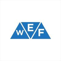 ewf triangolo forma logo design su bianca sfondo. ewf creativo iniziali lettera logo concetto. vettore