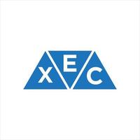 ecc triangolo forma logo design su bianca sfondo. ecc creativo iniziali lettera logo concetto. vettore