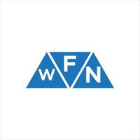 fwn triangolo forma logo design su bianca sfondo. fwn creativo iniziali lettera logo concetto. vettore