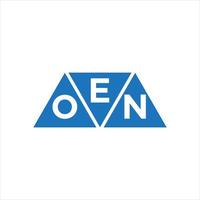eone triangolo forma logo design su bianca sfondo. eone creativo iniziali lettera logo concetto. vettore