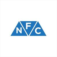 fnc triangolo forma logo design su bianca sfondo. fnc creativo iniziali lettera logo concetto. vettore