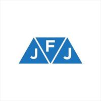 fjj triangolo forma logo design su bianca sfondo. fjj creativo iniziali lettera logo concetto. vettore