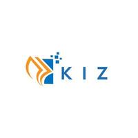 kiz credito riparazione contabilità logo design su bianca sfondo. kiz creativo iniziali crescita grafico lettera logo concetto. kiz attività commerciale finanza logo design. vettore