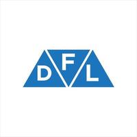 fdl triangolo forma logo design su bianca sfondo. fdl creativo iniziali lettera logo concetto. vettore