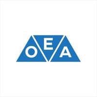 eoa triangolo forma logo design su bianca sfondo. eoa creativo iniziali lettera logo concetto. vettore