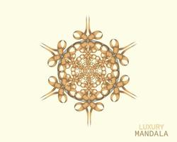 lusso logotipo nel il forma di un' fiore per boutique. oro logo, fiore. semplice geometrico cartello. icone, attività commerciale, inviti. Islam, Arabo, indiano. retrò. creativo forma. lusso mandala. vettore