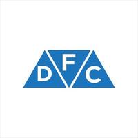 fdc triangolo forma logo design su bianca sfondo. fdc creativo iniziali lettera logo concetto. vettore
