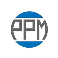 ppm lettera logo design su bianca sfondo. ppm creativo iniziali cerchio logo concetto. ppm lettera design. vettore