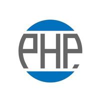 php lettera logo design su bianca sfondo. php creativo iniziali cerchio logo concetto. php lettera design. vettore