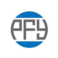 pfy lettera logo design su bianca sfondo. pfy creativo iniziali cerchio logo concetto. pfy lettera design. vettore