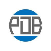 pdb lettera logo design su bianca sfondo. pdb creativo iniziali cerchio logo concetto. pdb lettera design. vettore