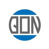 qon lettera logo design su bianca sfondo. qon creativo iniziali cerchio logo concetto. qon lettera design. vettore