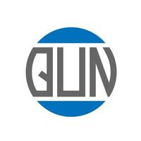 qun lettera logo design su bianca sfondo. qun creativo iniziali cerchio logo concetto. qun lettera design. vettore