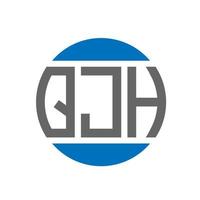 qjh lettera logo design su bianca sfondo. qjh creativo iniziali cerchio logo concetto. qjh lettera design. vettore