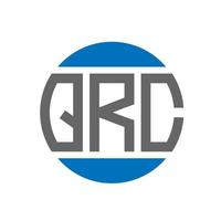 qrc lettera logo design su bianca sfondo. qrc creativo iniziali cerchio logo concetto. qrc lettera design. vettore