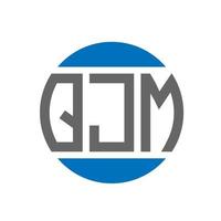 qjm lettera logo design su bianca sfondo. qjm creativo iniziali cerchio logo concetto. qjm lettera design. vettore