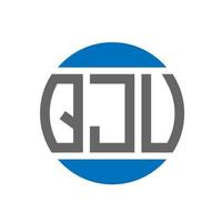 qju lettera logo design su bianca sfondo. qju creativo iniziali cerchio logo concetto. qju lettera design. vettore