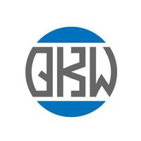 qkw lettera logo design su bianca sfondo. qkw creativo iniziali cerchio logo concetto. qkw lettera design. vettore