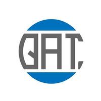 qat lettera logo design su bianca sfondo. qat creativo iniziali cerchio logo concetto. qat lettera design. vettore