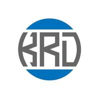 krd lettera logo design su bianca sfondo. krd creativo iniziali cerchio logo concetto. krd lettera design. vettore