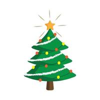 Natale albero mano disegnato scarabocchio elemento vettore illustrazione.