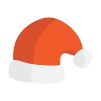 Natale Santa cappello mano disegnato scarabocchio elemento vettore illustrazione.