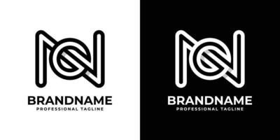 semplice lettera ng monogramma logo, adatto per qualunque attività commerciale ng o gn iniziali. vettore