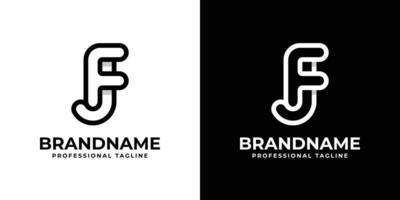 semplice lettera fj monogramma logo, adatto per qualunque attività commerciale fj o jf iniziali. vettore