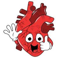 carino cuore cartone animato illustrazione grafico vettore