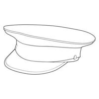 schema militare berretto vettore illustrazione isolato su bianca sfondo. schema militare berretto vettore per colorazione libro.