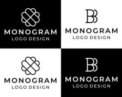 lettera B e d monogramma moda logo design. vettore