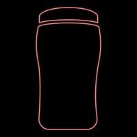 neon antitraspirante asciutto deodorante cosmetico Prodotto icona nero colore vettore illustrazione piatto stile Immagine rosso colore vettore illustrazione Immagine piatto stile