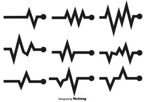 Grafici vettoriali di ritmo cardiaco