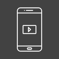 unico video App vettore linea icona