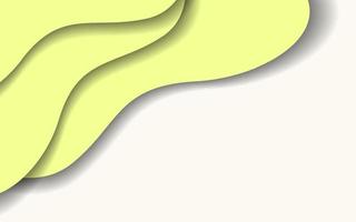 papercut onda astratto forma giallo colore sfondo vettore