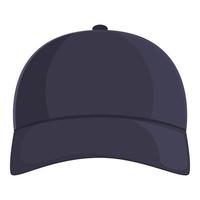 nero baseball cappello icona cartone animato vettore. berretto modello vettore