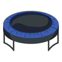 saltare trampolino icona cartone animato vettore. fitness terreno di gioco vettore