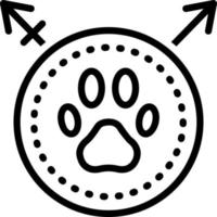 linea icona per bestialità vettore