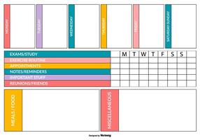 Layout diario proiettile / modello con testo modificabile vettore